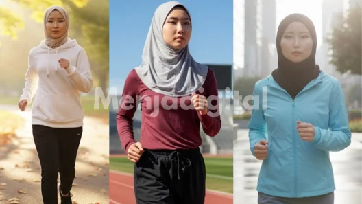 20 Prompt Gemini AI Cewek Berhijab Jogging (Wajah Asli!)
